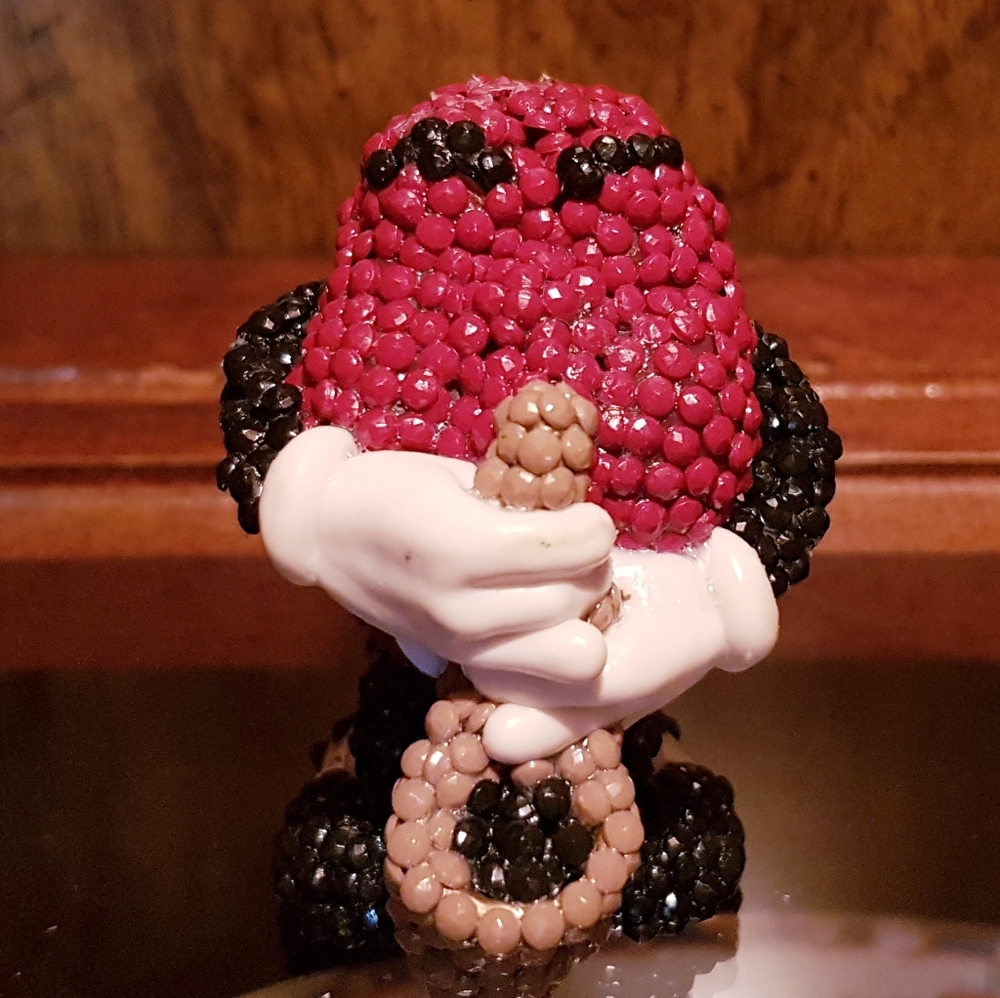 1987 The California Raisins Figure Saxophone Player Beaded Hand Crafted Vintage